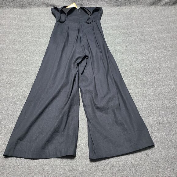 Fifteen Twenty Cropped Jumpsuit Womens XS Black Wide Leg Sleeveless Dressy USA - Picture 8 of 10